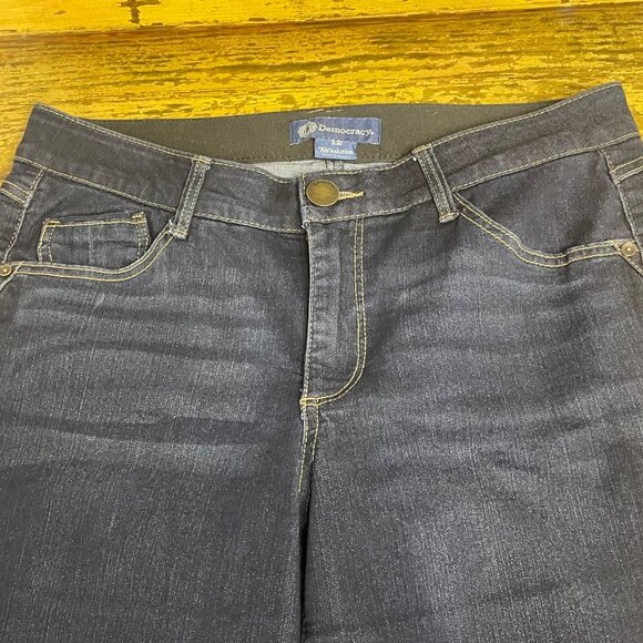 Democracy "Ab" Solution Itty Bitty Bootcut Jeans Sz 12 Stretch - Picture 3 of 8